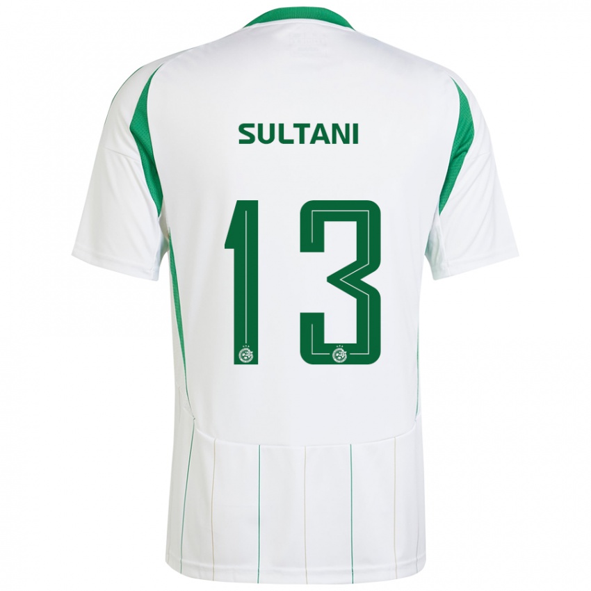 Niño Camiseta Tomás Sultani #13 Blanco Verde 2ª Equipación 2024/25 La Camisa Perú