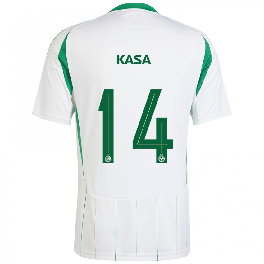 Niño Camiseta Lior Kasa #14 Blanco Verde 2ª Equipación 2024/25 La Camisa Perú