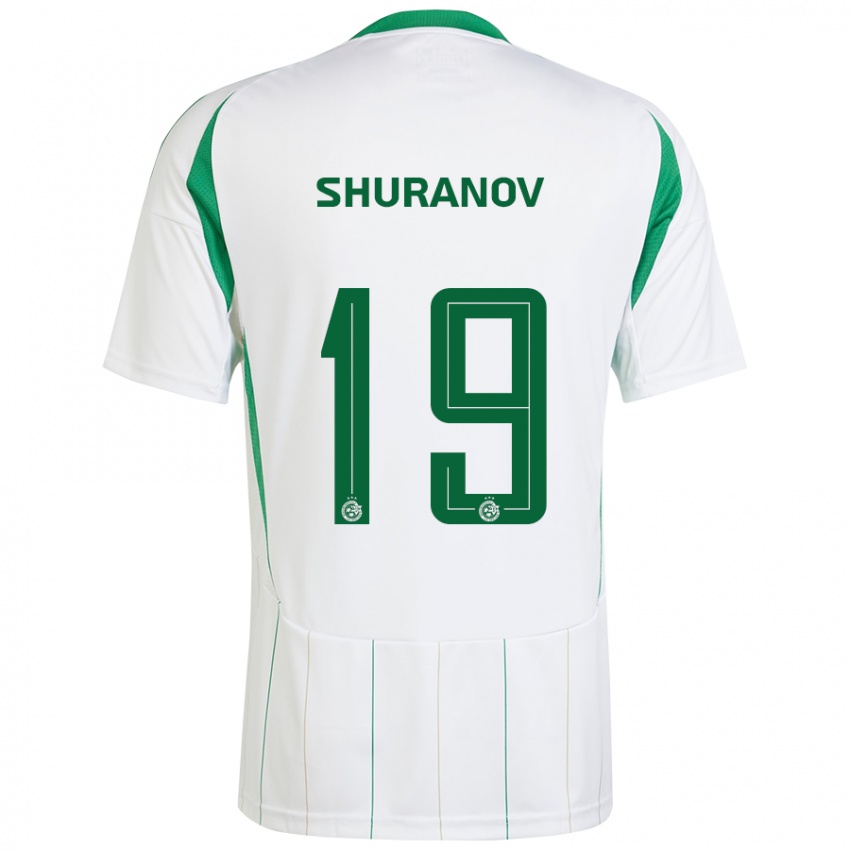 Niño Camiseta Erik Shuranov #19 Blanco Verde 2ª Equipación 2024/25 La Camisa Perú