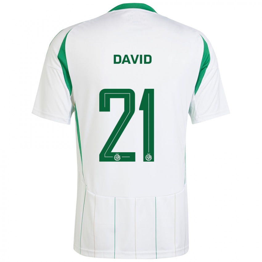 Niño Camiseta Dean David #21 Blanco Verde 2ª Equipación 2024/25 La Camisa Perú