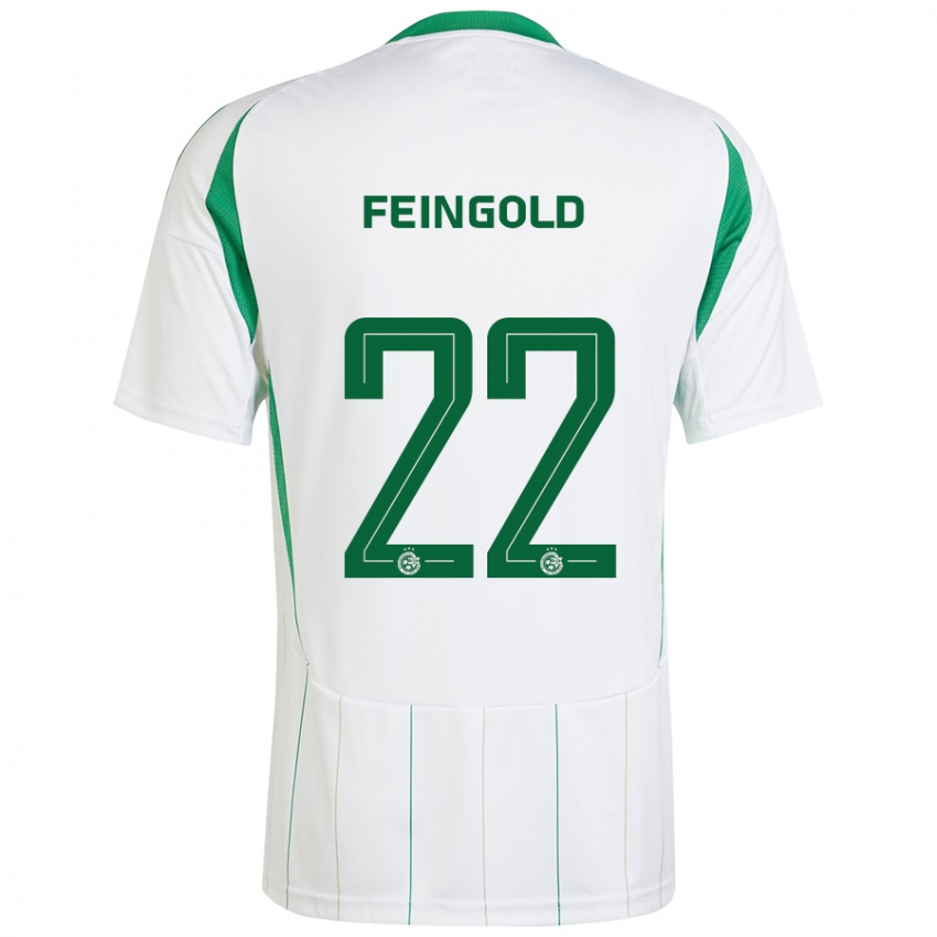 Niño Camiseta Ilay Feingold #22 Blanco Verde 2ª Equipación 2024/25 La Camisa Perú