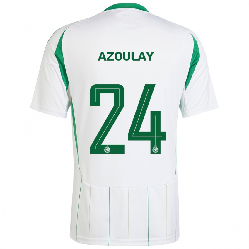 Niño Camiseta Ethane Azoulay #24 Blanco Verde 2ª Equipación 2024/25 La Camisa Perú