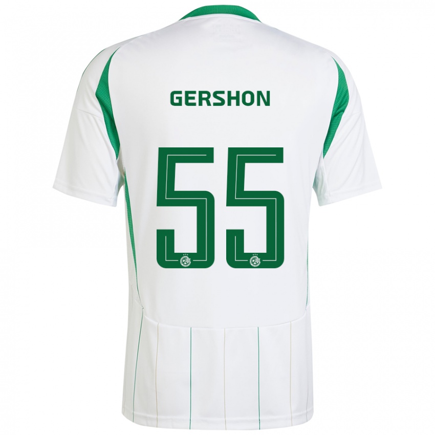 Niño Camiseta Rami Gershon #55 Blanco Verde 2ª Equipación 2024/25 La Camisa Perú