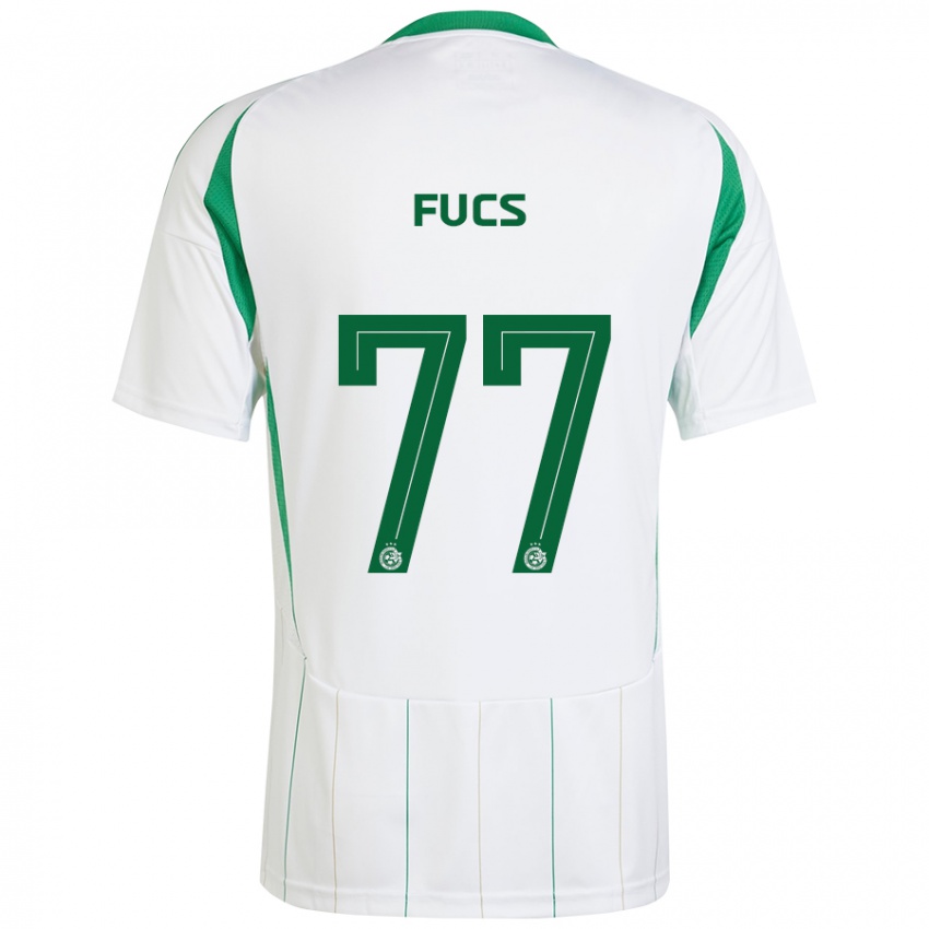 Niño Camiseta Roee Fucs #77 Blanco Verde 2ª Equipación 2024/25 La Camisa Perú