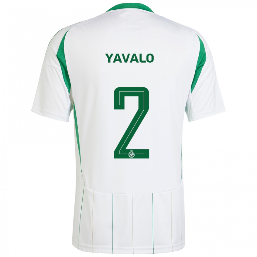 Niño Camiseta Gatachao Yavalo #2 Blanco Verde 2ª Equipación 2024/25 La Camisa Perú