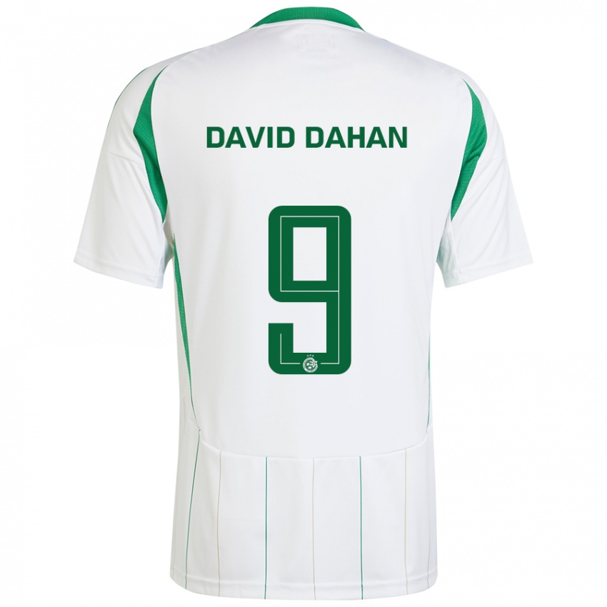 Niño Camiseta Omer David Dahan #9 Blanco Verde 2ª Equipación 2024/25 La Camisa Perú