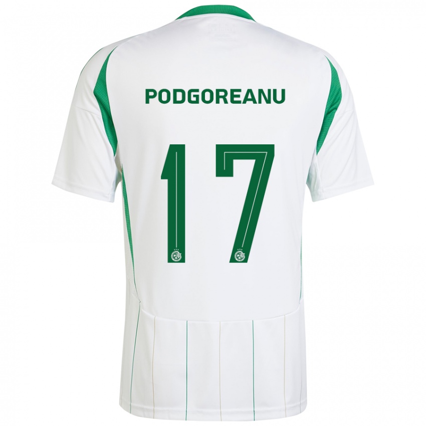 Niño Camiseta Suf Podgoreanu #17 Blanco Verde 2ª Equipación 2024/25 La Camisa Perú