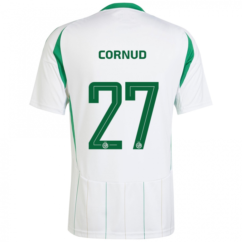 Niño Camiseta Pierre Cornud #27 Blanco Verde 2ª Equipación 2024/25 La Camisa Perú