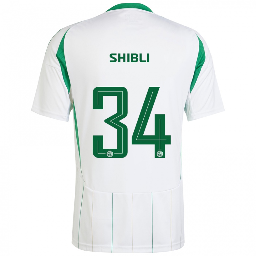 Niño Camiseta Hamza Shibli #34 Blanco Verde 2ª Equipación 2024/25 La Camisa Perú