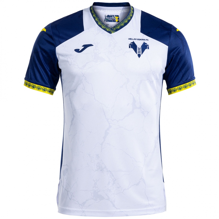 Niño Camiseta Stefan Mitrović #10 Blanco Azul 2ª Equipación 2024/25 La Camisa Perú