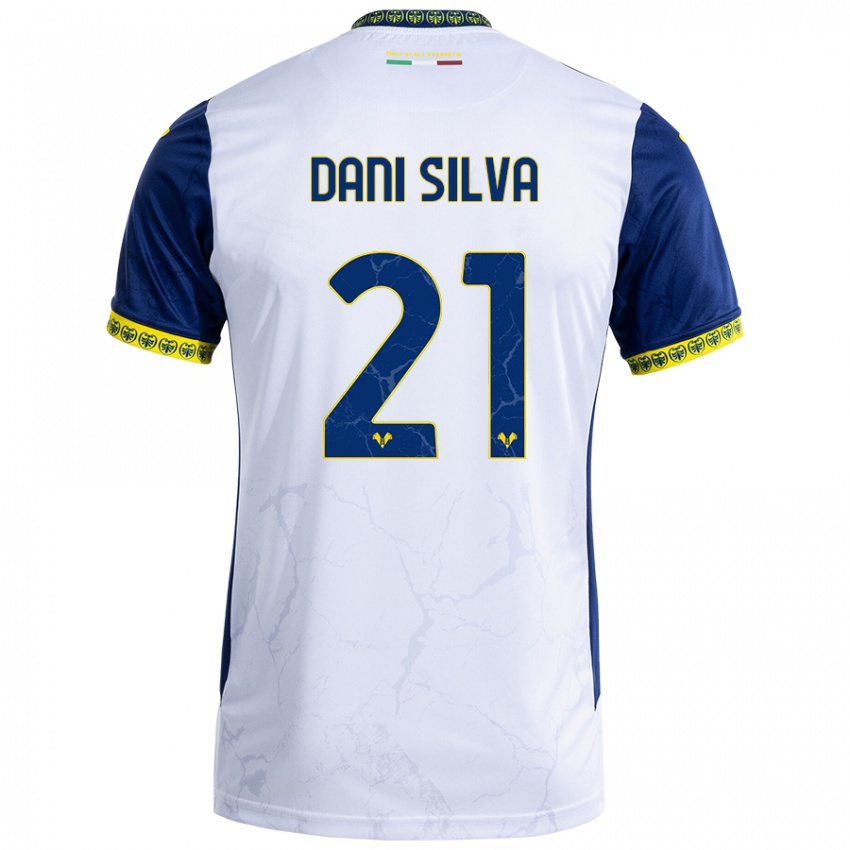 Niño Camiseta Dani Silva #21 Blanco Azul 2ª Equipación 2024/25 La Camisa Perú