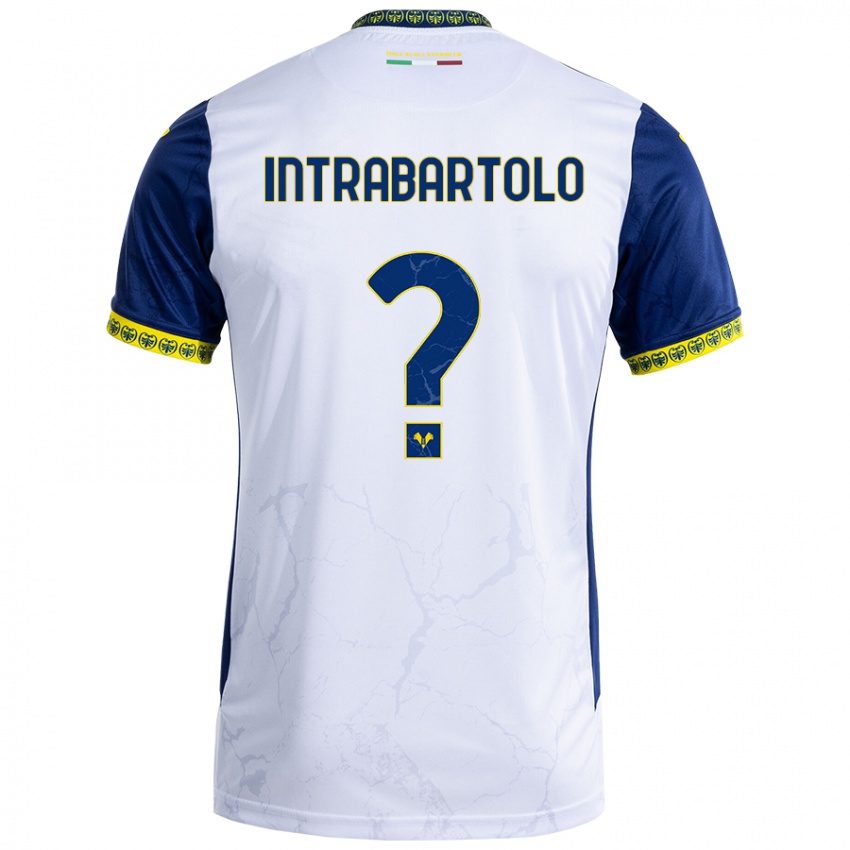 Niño Camiseta Denis Intrabartolo #0 Blanco Azul 2ª Equipación 2024/25 La Camisa Perú