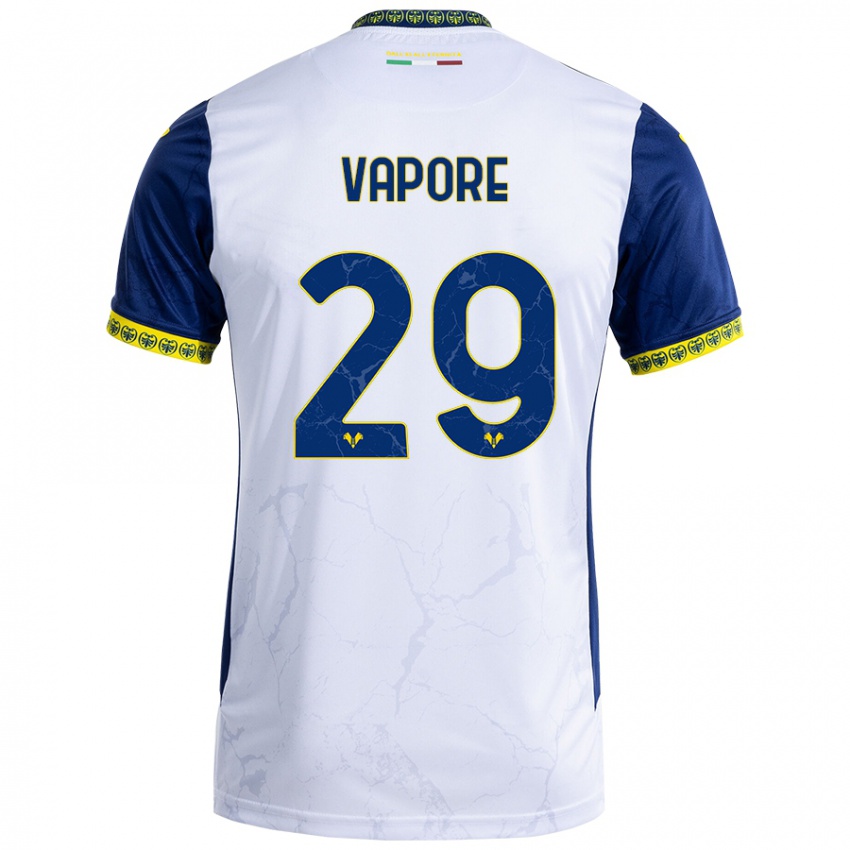 Niño Camiseta Angelo Vapore #29 Blanco Azul 2ª Equipación 2024/25 La Camisa Perú