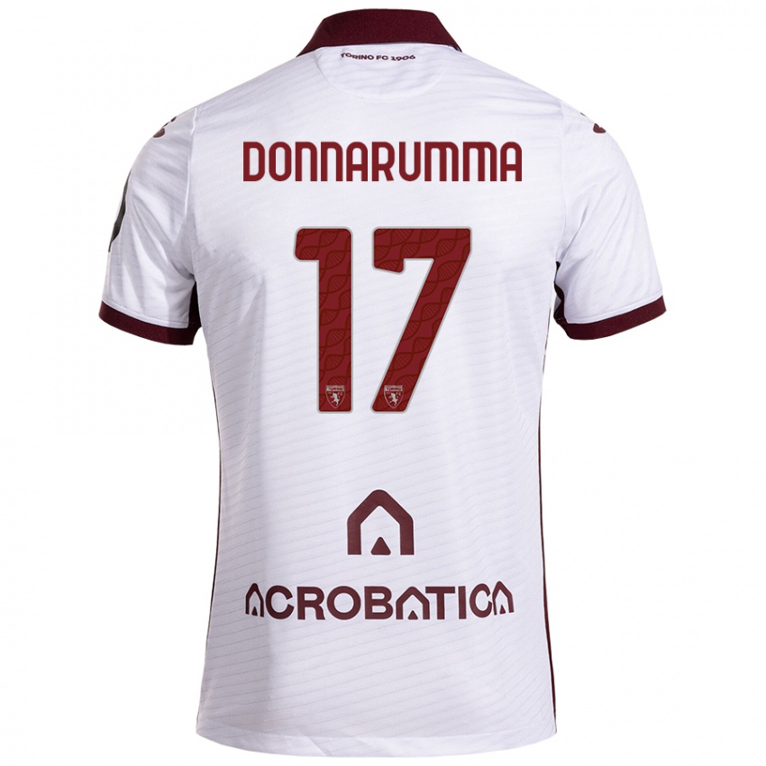 Niño Camiseta Antonio Donnarumma #17 Blanco Granate 2ª Equipación 2024/25 La Camisa Perú