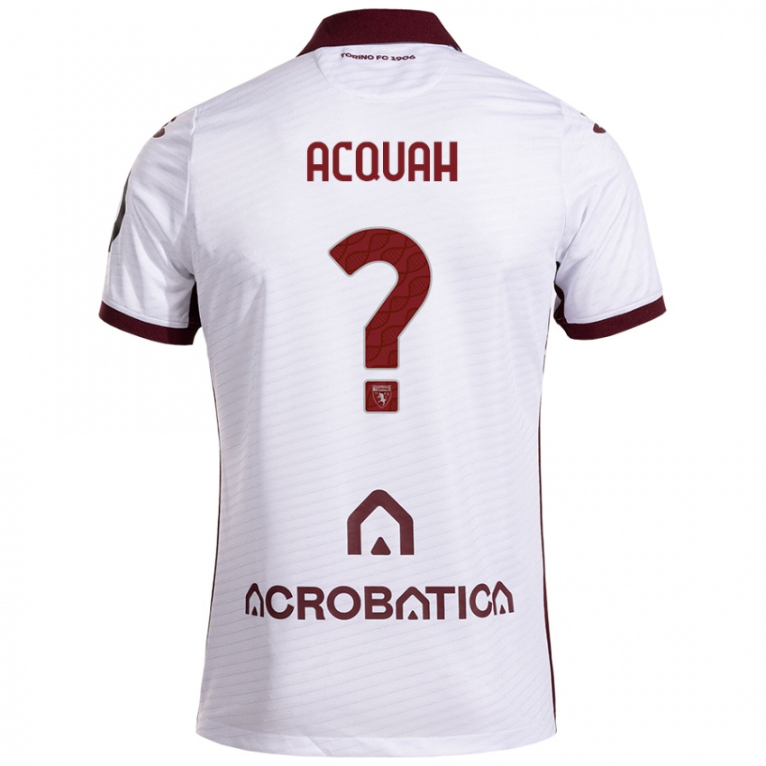 Niño Camiseta Wisdom Acquah #0 Blanco Granate 2ª Equipación 2024/25 La Camisa Perú