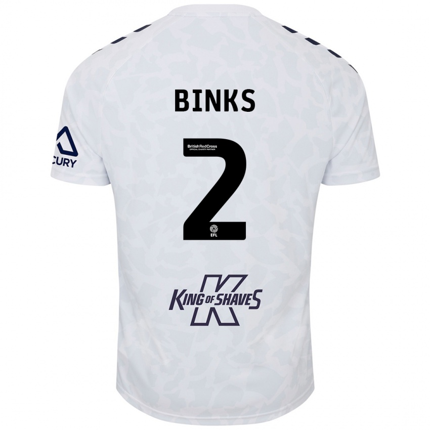 Niño Camiseta Luis Binks #2 Blanco 2ª Equipación 2024/25 La Camisa Perú