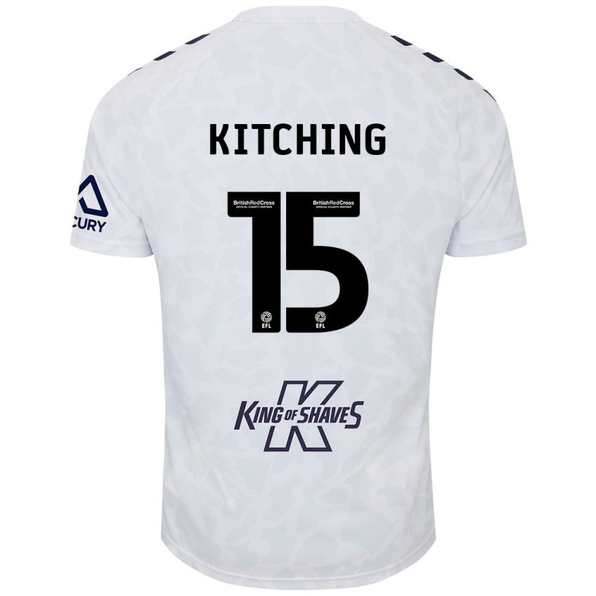 Niño Camiseta Liam Kitching #15 Blanco 2ª Equipación 2024/25 La Camisa Perú