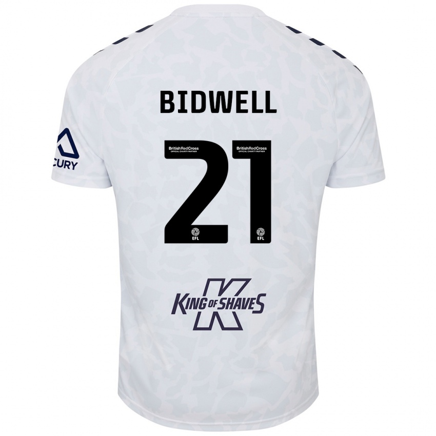 Niño Camiseta Jake Bidwell #21 Blanco 2ª Equipación 2024/25 La Camisa Perú