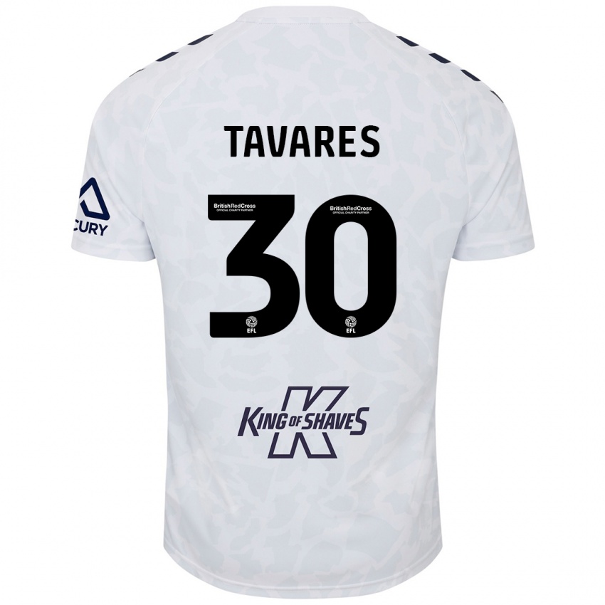 Niño Camiseta Fábio Tavares #30 Blanco 2ª Equipación 2024/25 La Camisa Perú