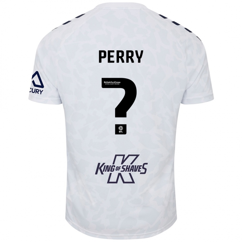 Niño Camiseta Callum Perry #0 Blanco 2ª Equipación 2024/25 La Camisa Perú