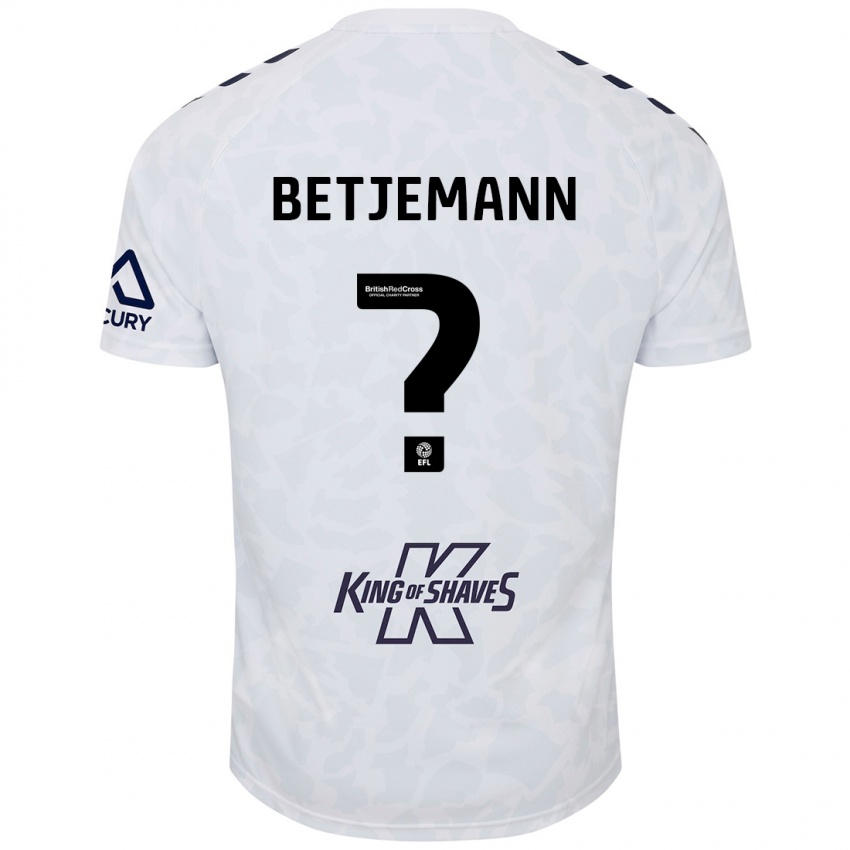 Niño Camiseta Elliot Betjemann #0 Blanco 2ª Equipación 2024/25 La Camisa Perú