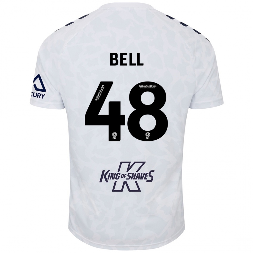 Niño Camiseta Luke Bell #48 Blanco 2ª Equipación 2024/25 La Camisa Perú