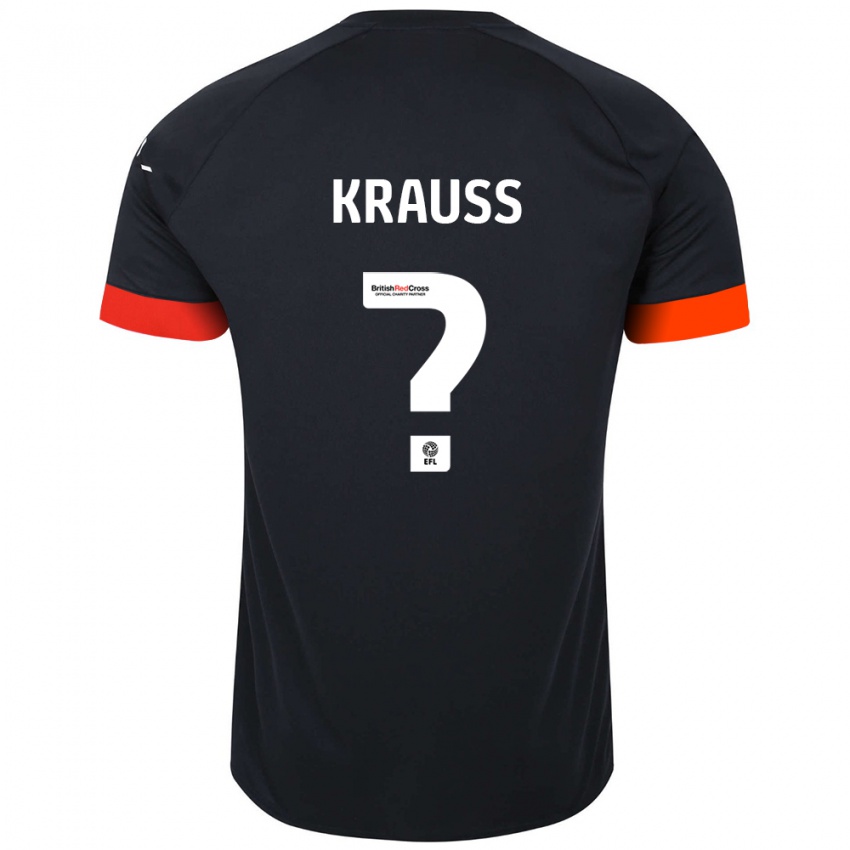 Niño Camiseta Tom Krauß #0 Negro Naranja 2ª Equipación 2024/25 La Camisa Perú