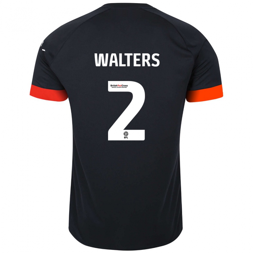 Niño Camiseta Reuell Walters #2 Negro Naranja 2ª Equipación 2024/25 La Camisa Perú