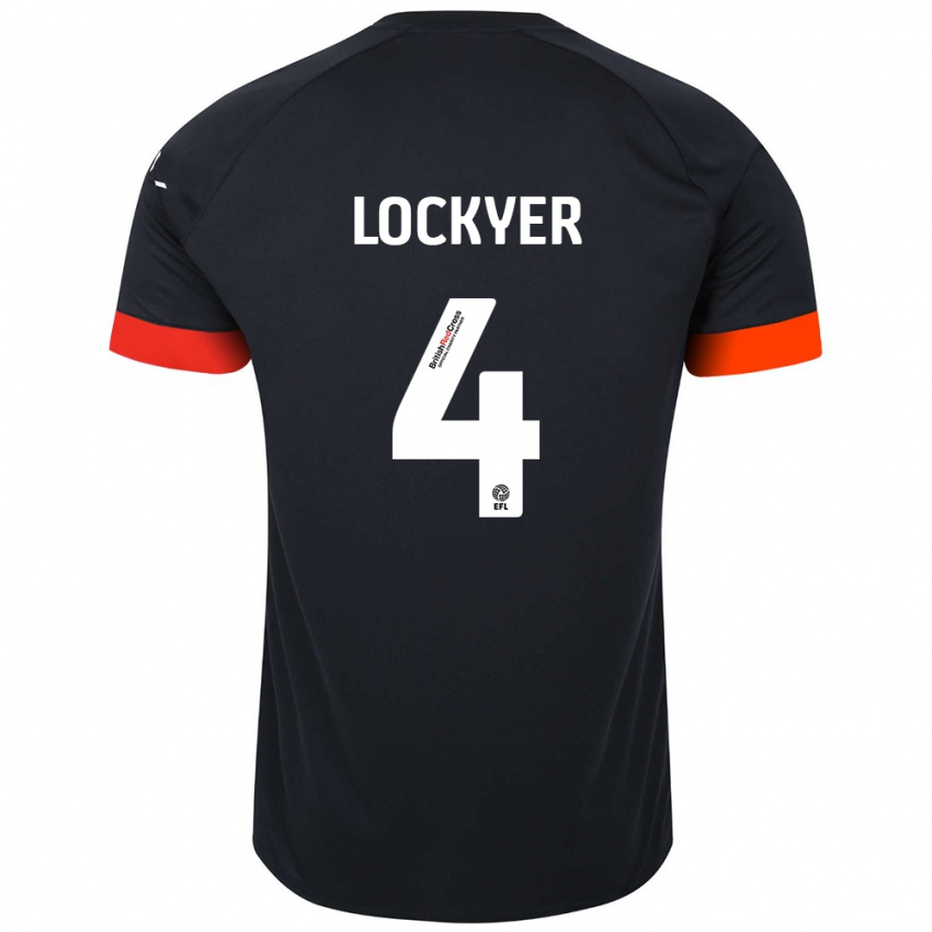 Niño Camiseta Tom Lockyer #4 Negro Naranja 2ª Equipación 2024/25 La Camisa Perú