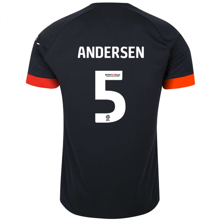 Niño Camiseta Mads Andersen #5 Negro Naranja 2ª Equipación 2024/25 La Camisa Perú