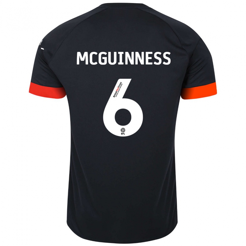 Niño Camiseta Mark Mcguinness #6 Negro Naranja 2ª Equipación 2024/25 La Camisa Perú