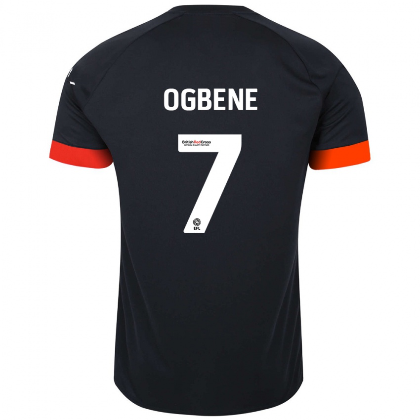 Niño Camiseta Chiedozie Ogbene #7 Negro Naranja 2ª Equipación 2024/25 La Camisa Perú