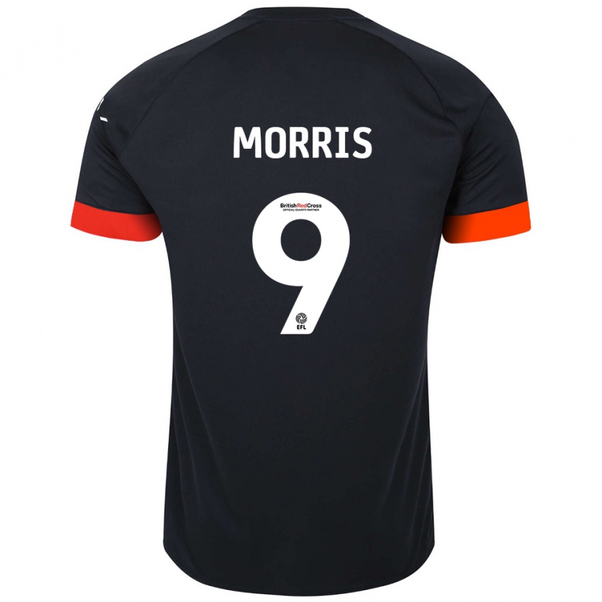 Niño Camiseta Carlton Morris #9 Negro Naranja 2ª Equipación 2024/25 La Camisa Perú