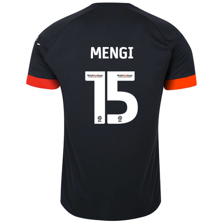 Niño Camiseta Teden Mengi #15 Negro Naranja 2ª Equipación 2024/25 La Camisa Perú