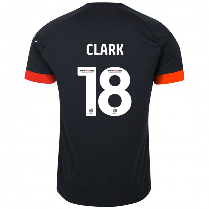 Niño Camiseta Jordan Clark #18 Negro Naranja 2ª Equipación 2024/25 La Camisa Perú