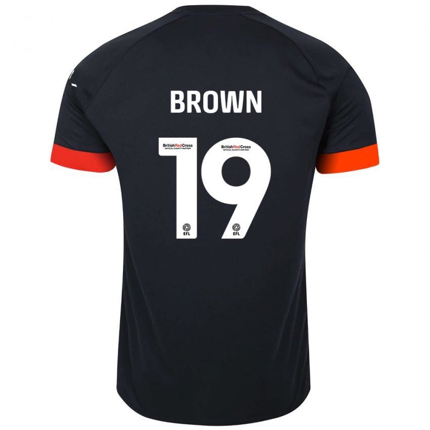 Niño Camiseta Jacob Brown #19 Negro Naranja 2ª Equipación 2024/25 La Camisa Perú