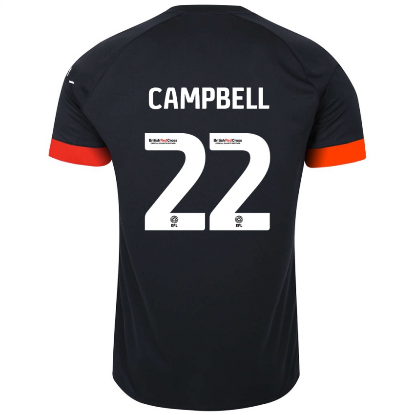 Niño Camiseta Allan Campbell #22 Negro Naranja 2ª Equipación 2024/25 La Camisa Perú