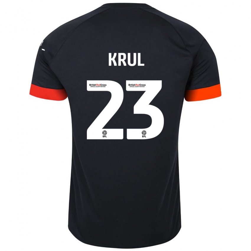 Niño Camiseta Tim Krul #23 Negro Naranja 2ª Equipación 2024/25 La Camisa Perú