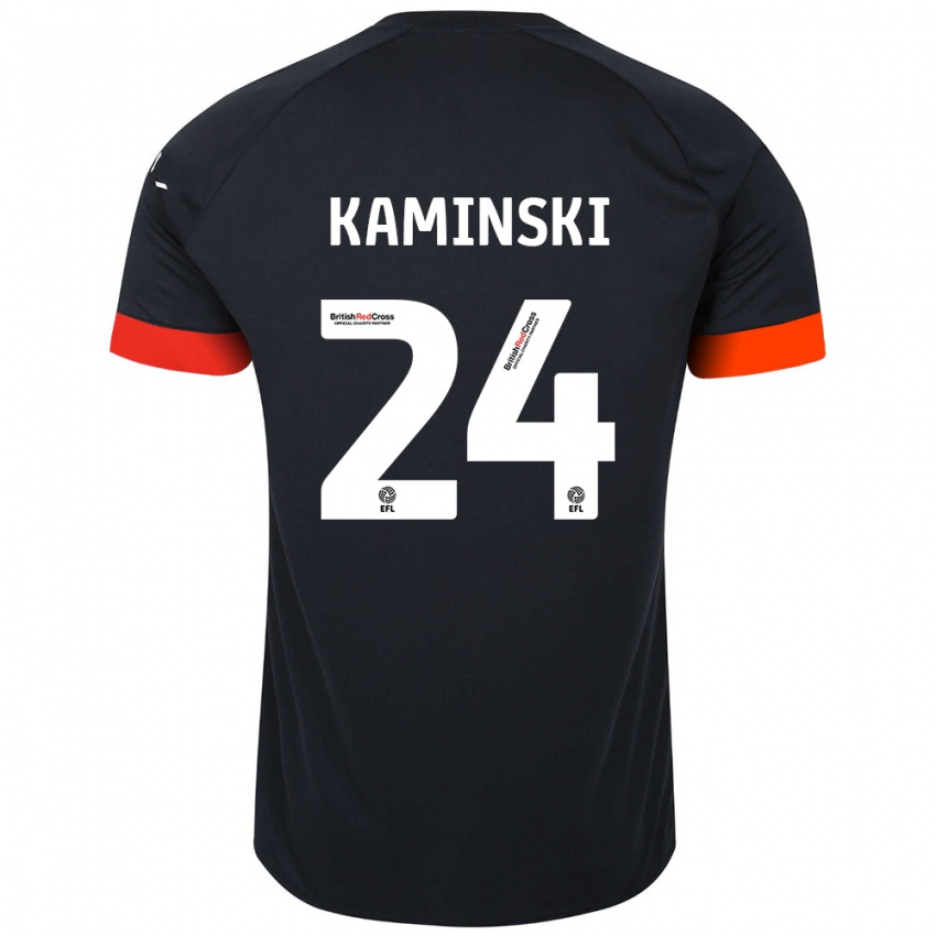 Niño Camiseta Thomas Kaminski #24 Negro Naranja 2ª Equipación 2024/25 La Camisa Perú