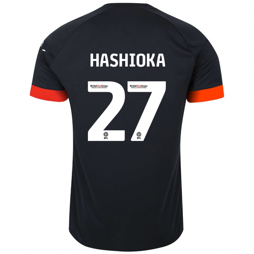 Niño Camiseta Daiki Hashioka #27 Negro Naranja 2ª Equipación 2024/25 La Camisa Perú