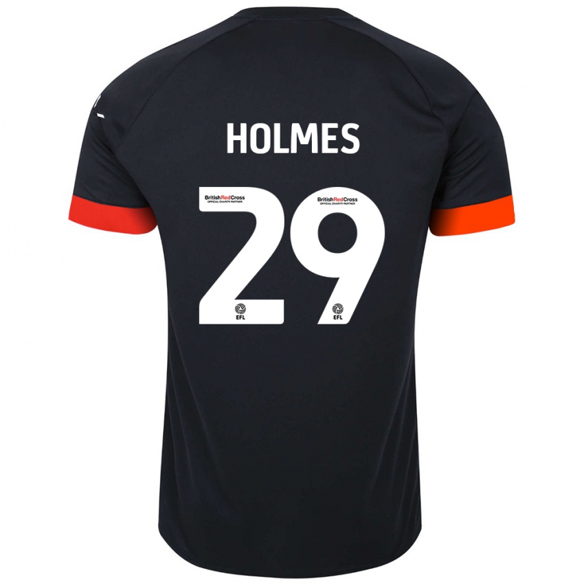 Niño Camiseta Tom Holmes #29 Negro Naranja 2ª Equipación 2024/25 La Camisa Perú