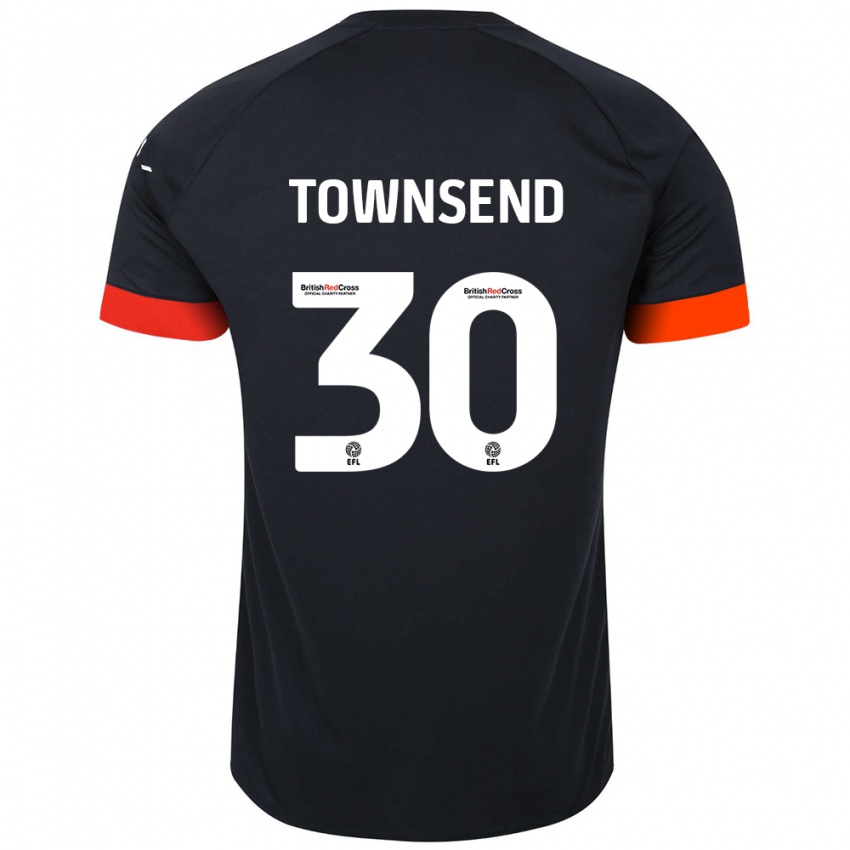 Niño Camiseta Andros Townsend #30 Negro Naranja 2ª Equipación 2024/25 La Camisa Perú