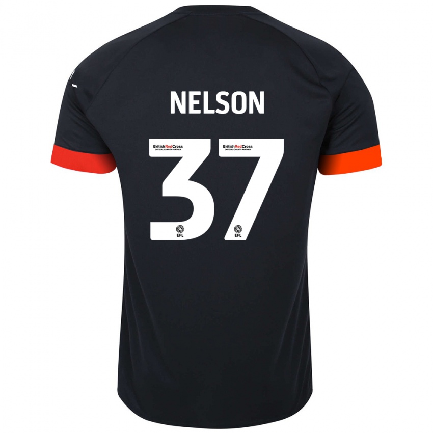 Niño Camiseta Zack Nelson #37 Negro Naranja 2ª Equipación 2024/25 La Camisa Perú