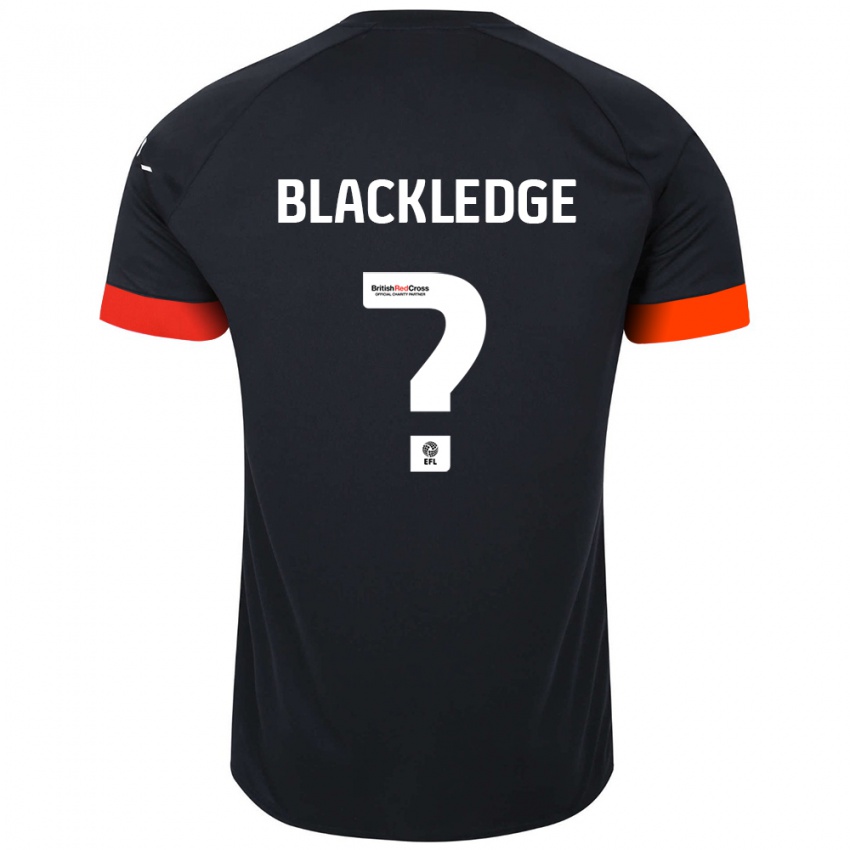 Niño Camiseta Henry Blackledge #0 Negro Naranja 2ª Equipación 2024/25 La Camisa Perú