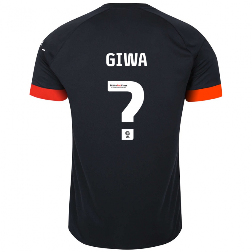 Niño Camiseta Tyrell Giwa #0 Negro Naranja 2ª Equipación 2024/25 La Camisa Perú