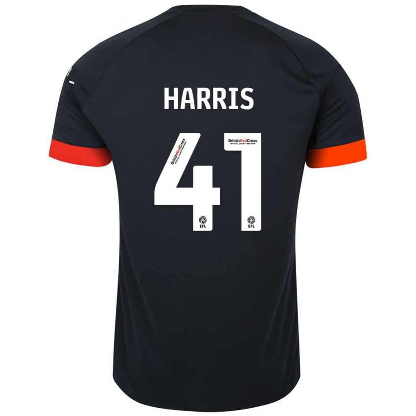 Niño Camiseta Taylan Harris #41 Negro Naranja 2ª Equipación 2024/25 La Camisa Perú