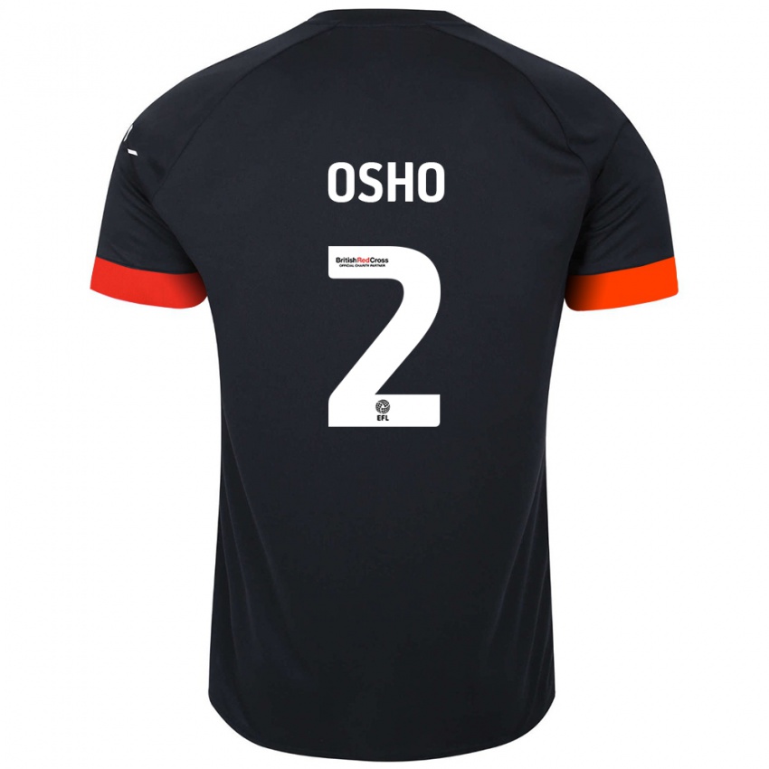 Niño Camiseta Gabriel Osho #2 Negro Naranja 2ª Equipación 2024/25 La Camisa Perú