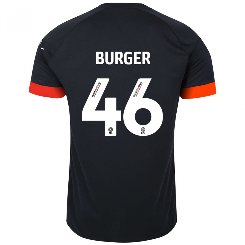 Niño Camiseta Jake Burger #46 Negro Naranja 2ª Equipación 2024/25 La Camisa Perú