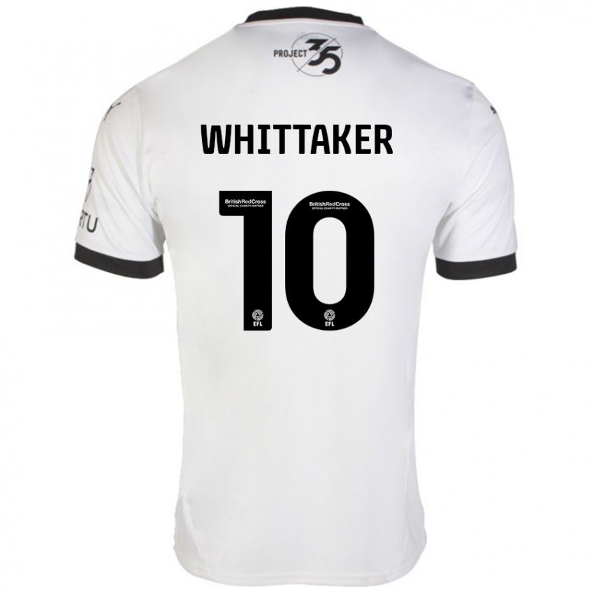 Niño Camiseta Morgan Whittaker #10 Blanco Negro 2ª Equipación 2024/25 La Camisa Perú