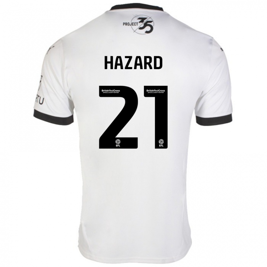 Niño Camiseta Conor Hazard #21 Blanco Negro 2ª Equipación 2024/25 La Camisa Perú